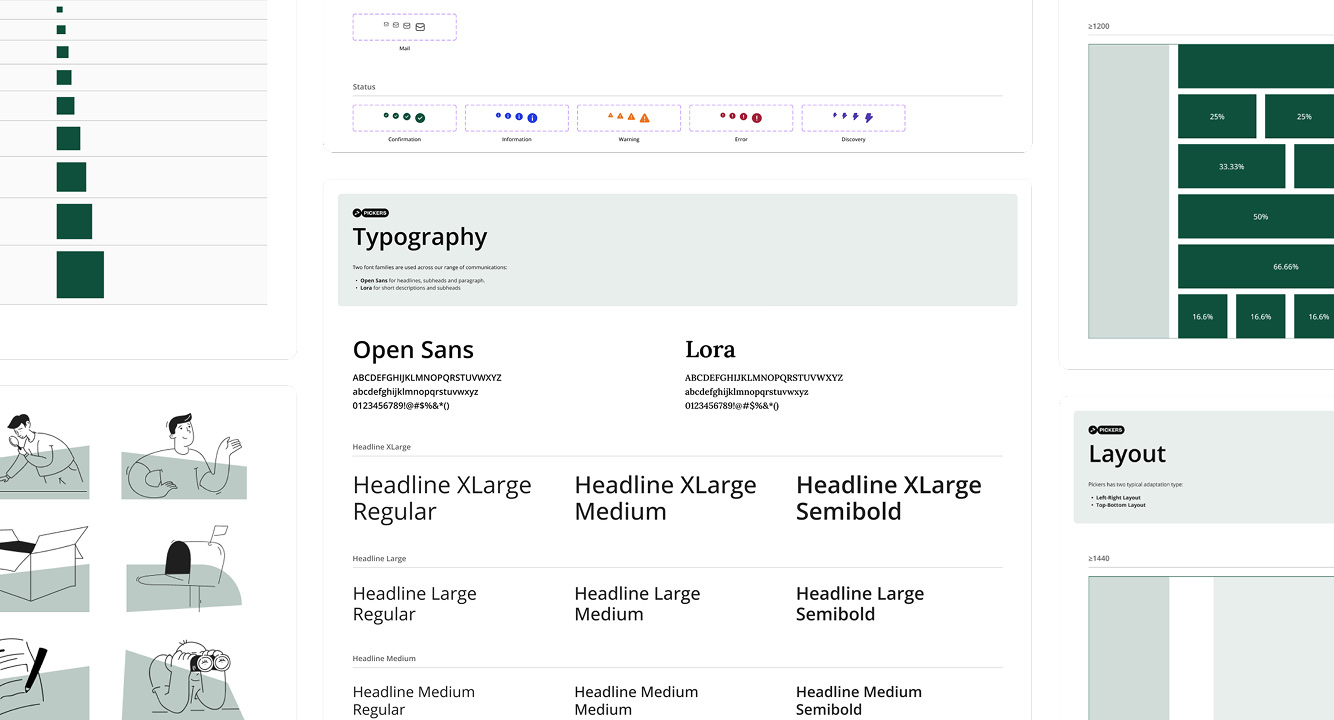 Pickers — component library preview