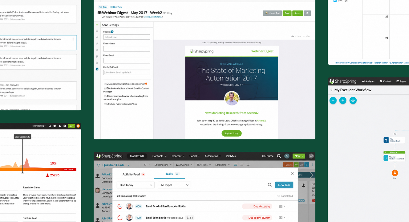 SharpSpring content marketing — editorial and conversion-driven landing pages
